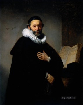  Rembrandt Oil Painting - Portrait of Johannes Wtenbogaert Rembrandt